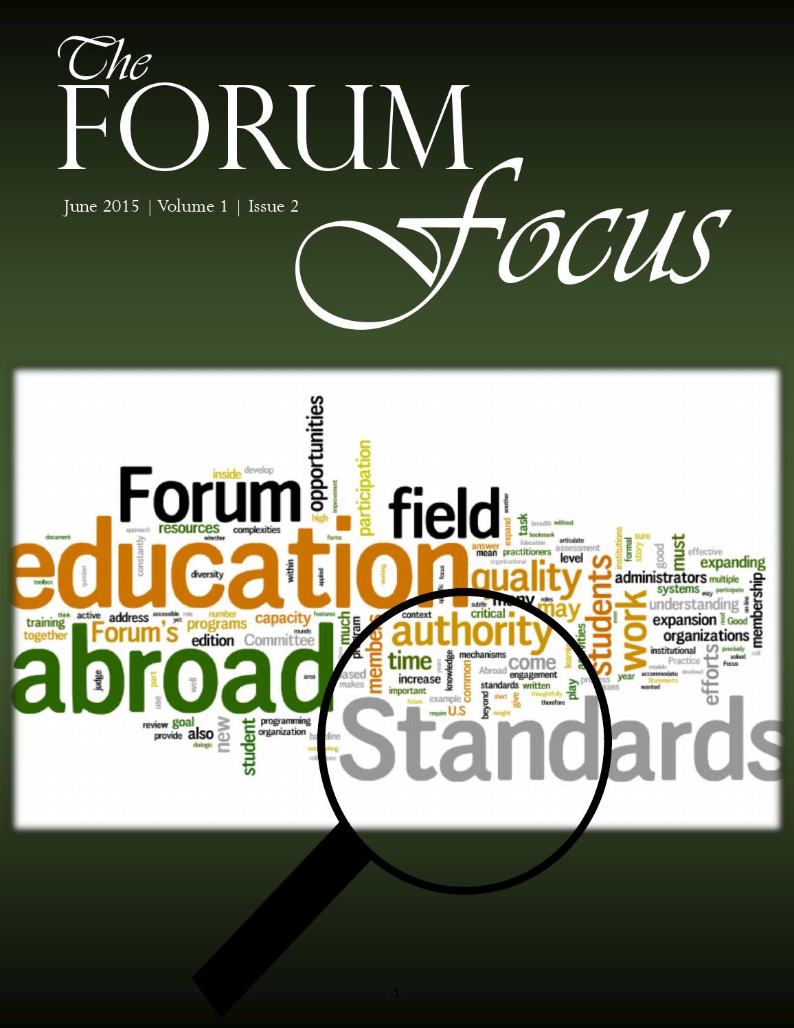 The Forum Focus June 2015 By The Forum On Education Abroad Issuu
