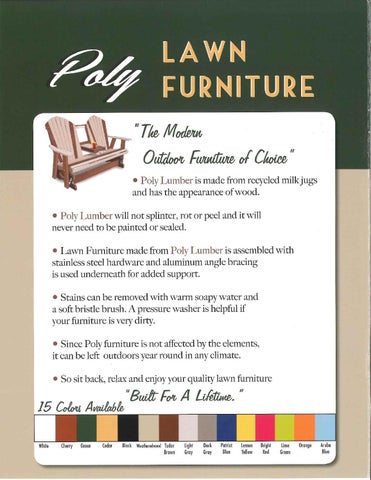 E & G Amish Furniture 家具目录 · 2015 Levi's Lawn 家具 / Poly Lumber 户外 家具 / E&G Amish 家具 第 2 页