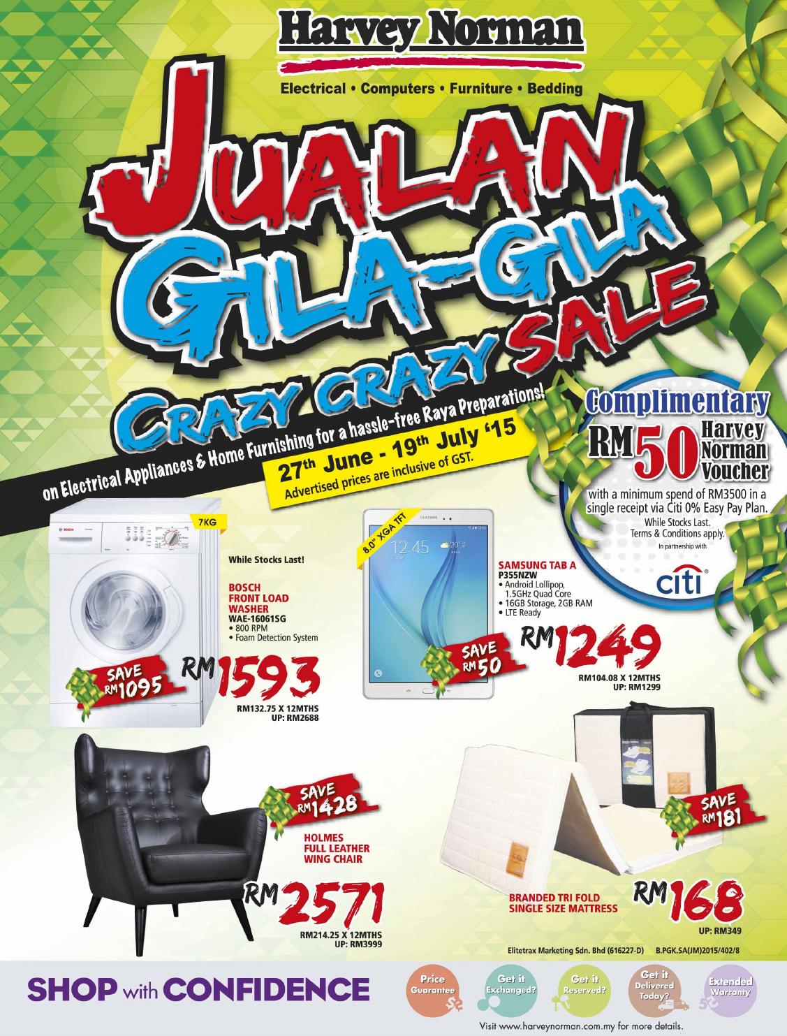 Jualan GilaGila (the "Crazy Crazy" Sale) Harvey Norman Malaysia by
