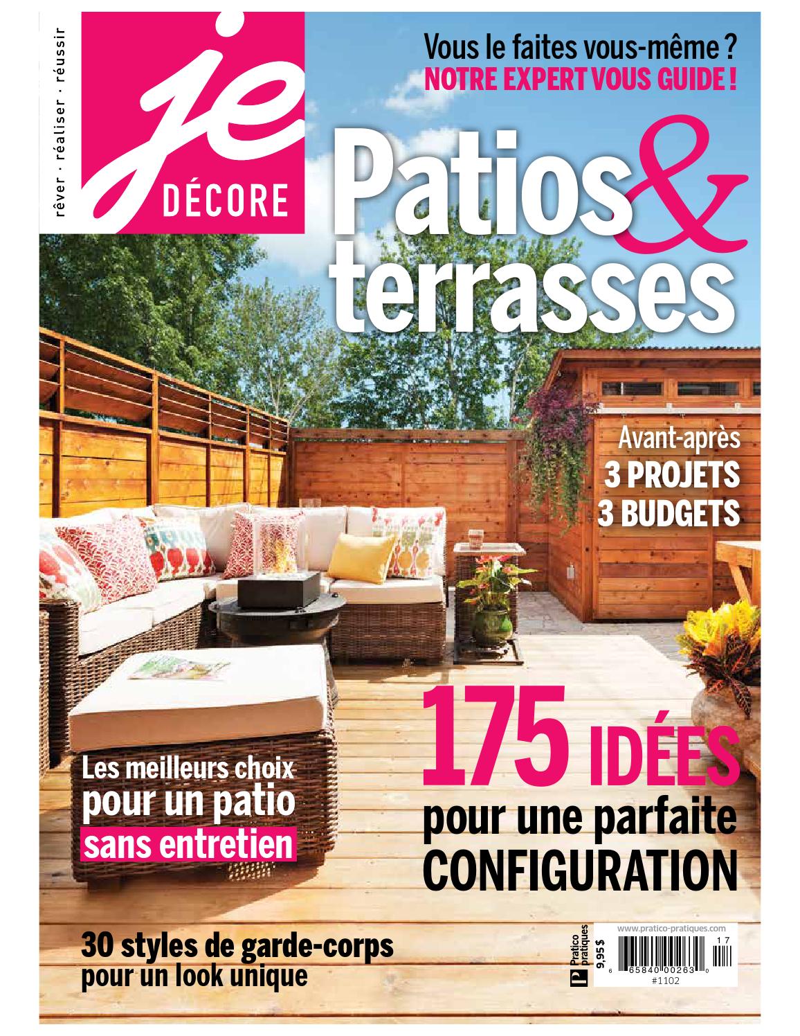 Couverture Magazine Je décore Patios et terrasses Avril 2015 by