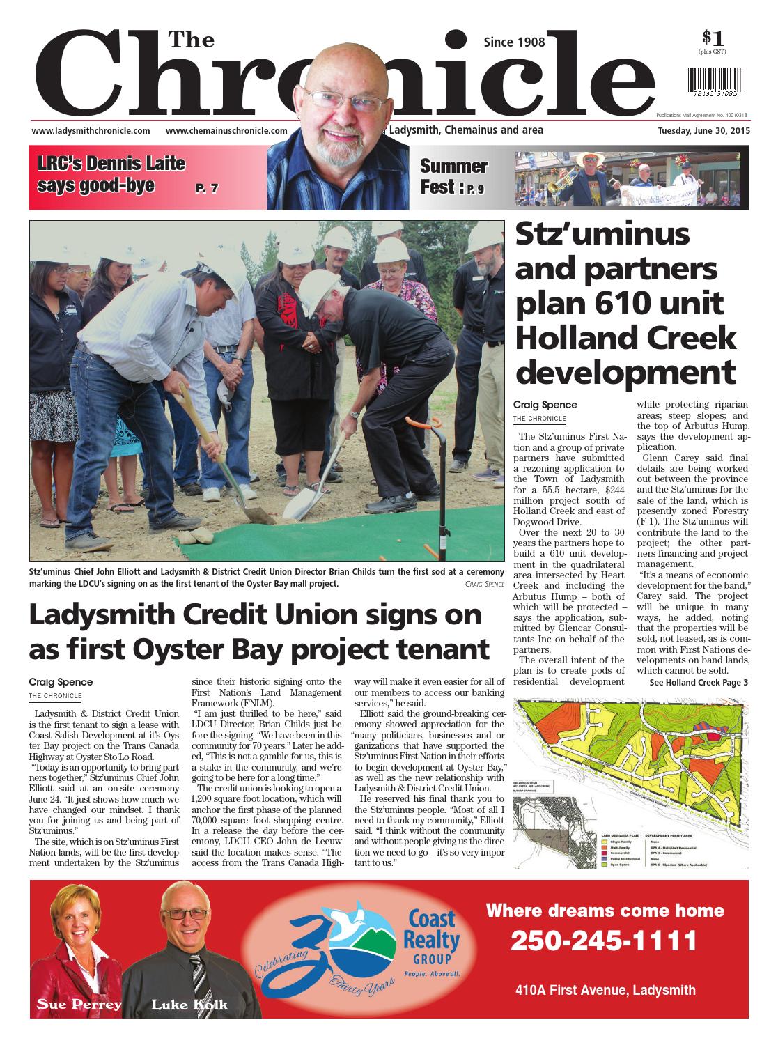 Ladysmith Chronicle, June 30, 2015 by Black Press Media Group Issuu