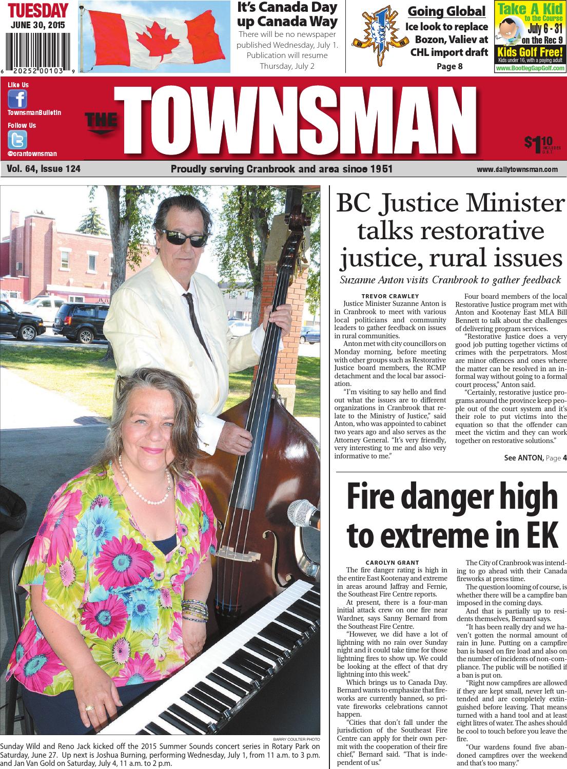 Cranbrook Daily Townsman, June 30, 2015 by Black Press Media Group Issuu
