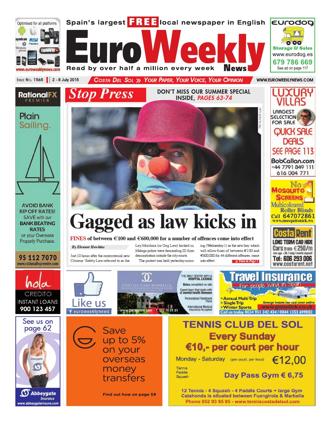 Euro Weekly News - Costa del Sol 2 - 8 July 2015 Issue 1565 by Euro Weekly News Media S.A. photo