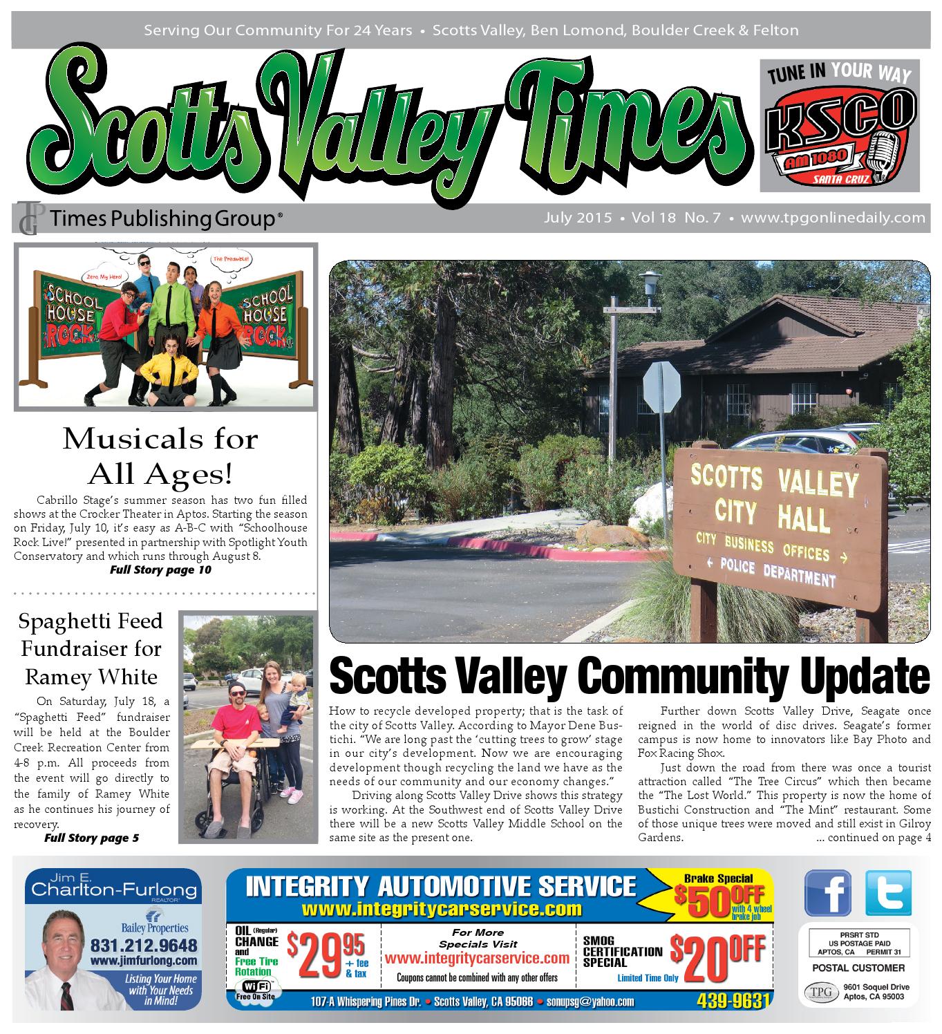 Scotts Valley Times July 2015 by Times Publishing Group, Inc. Issuu