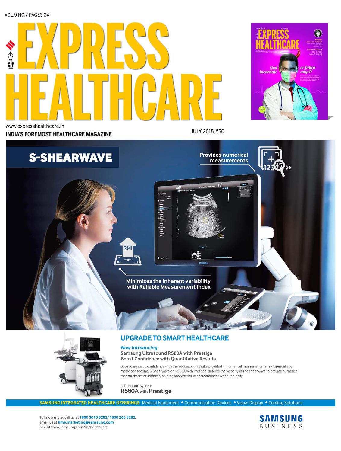 Express Healthcare (Vol.9, No.7) July, 2015 by Indian Express Issuu