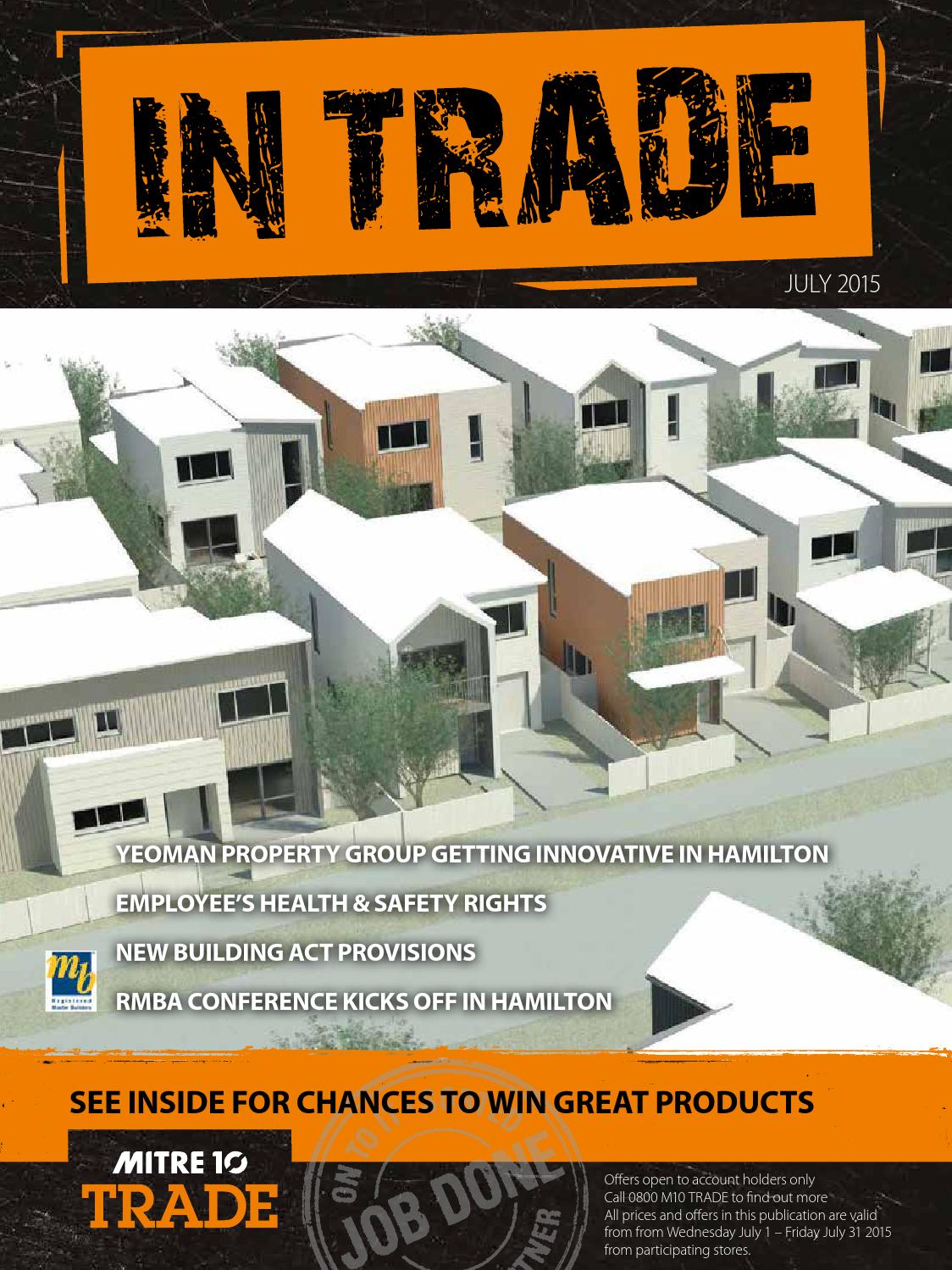 Mitre 10 In Trade Magazine July 2015 by Mitre 10 Trade Issuu