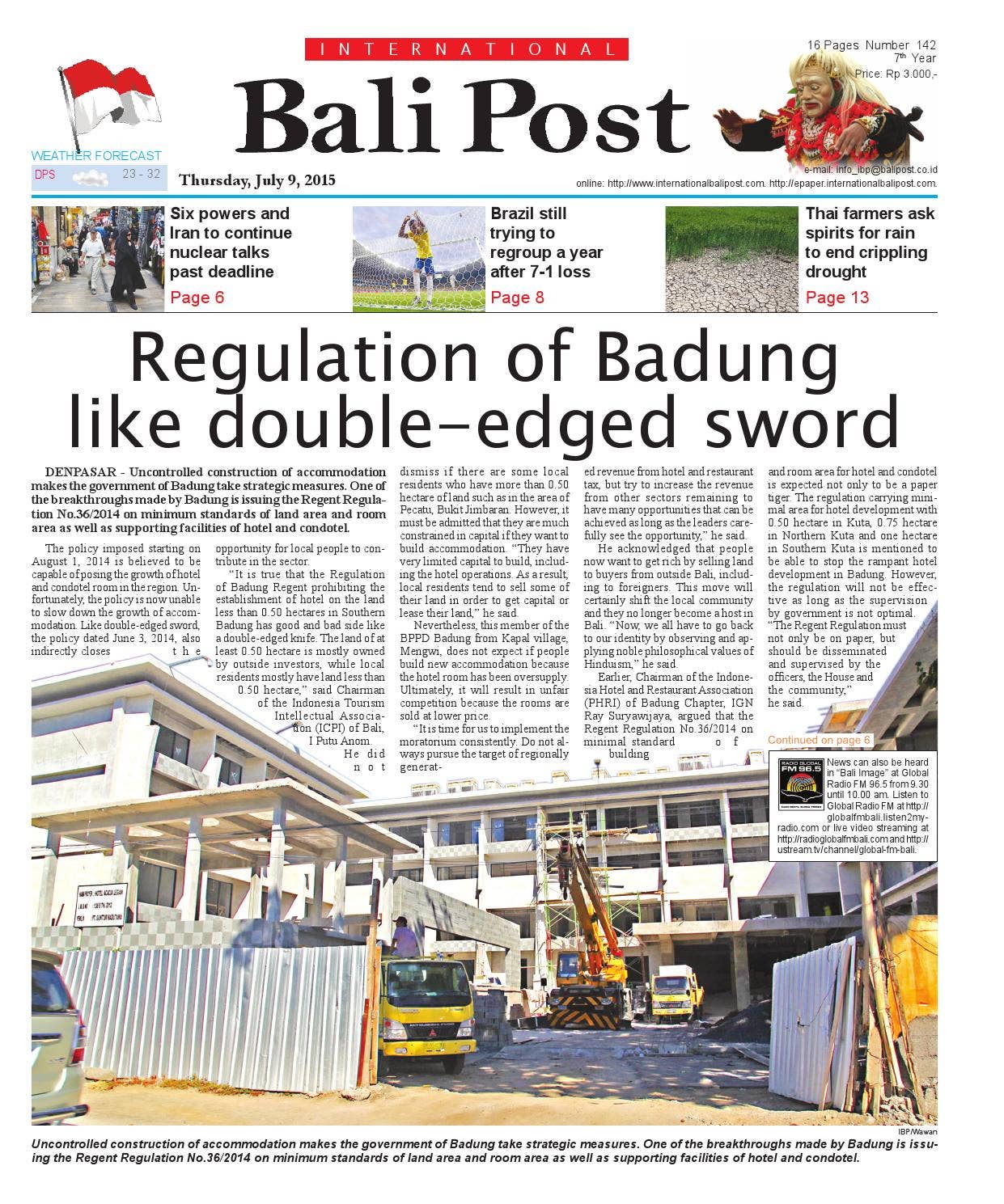 Edisi 09 Juli 2015 | International Bali Post by e-Paper KMB - Issuu