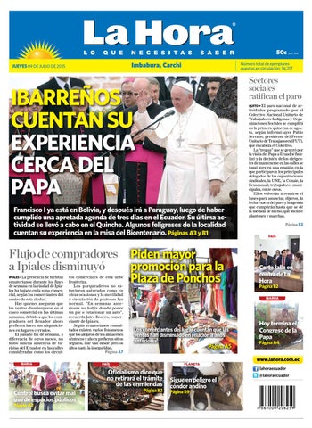 Imbabura 9 Julio 2015 By LA HORA Ecuador Issuu