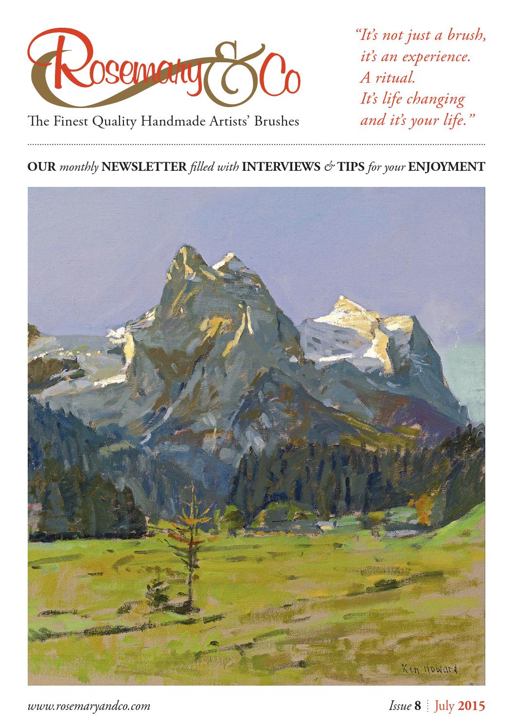 Newsletter July 2015 Rosemary & Co Artists' Brushes Ltd. by