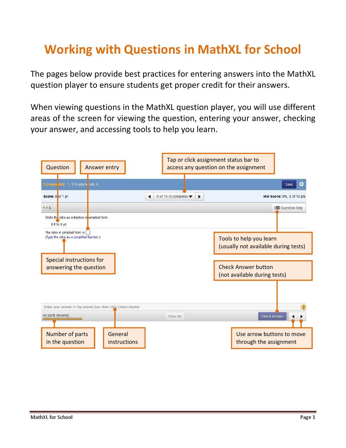 Mathxl Module Working with questions in mathxl for school by Christian Brothers High ...