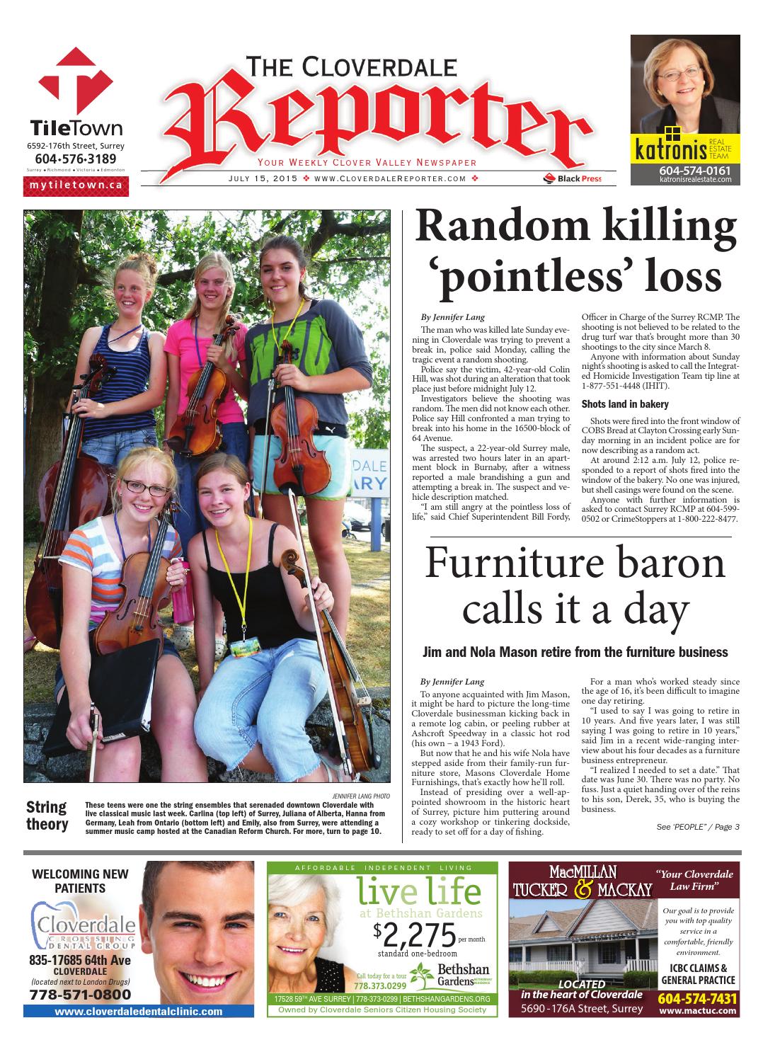 Cloverdale Reporter, July 15, 2015 by Black Press Media Group Issuu