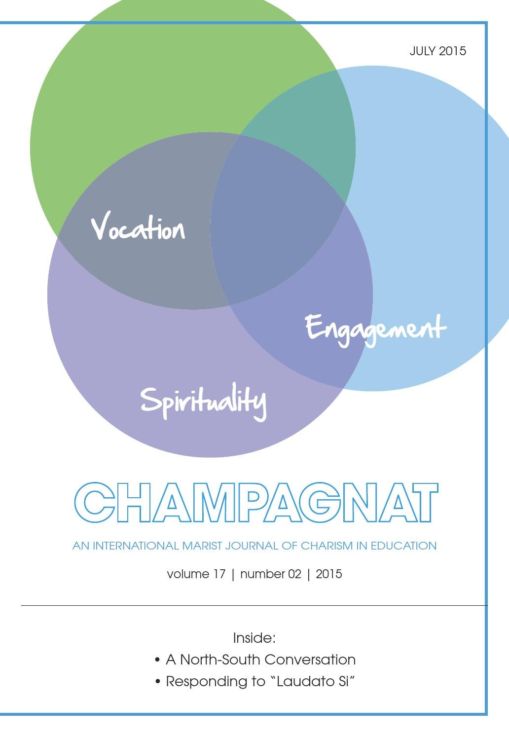 Champagnat Journal Volume 17 Number 2 Winter 2015 By Hermanos