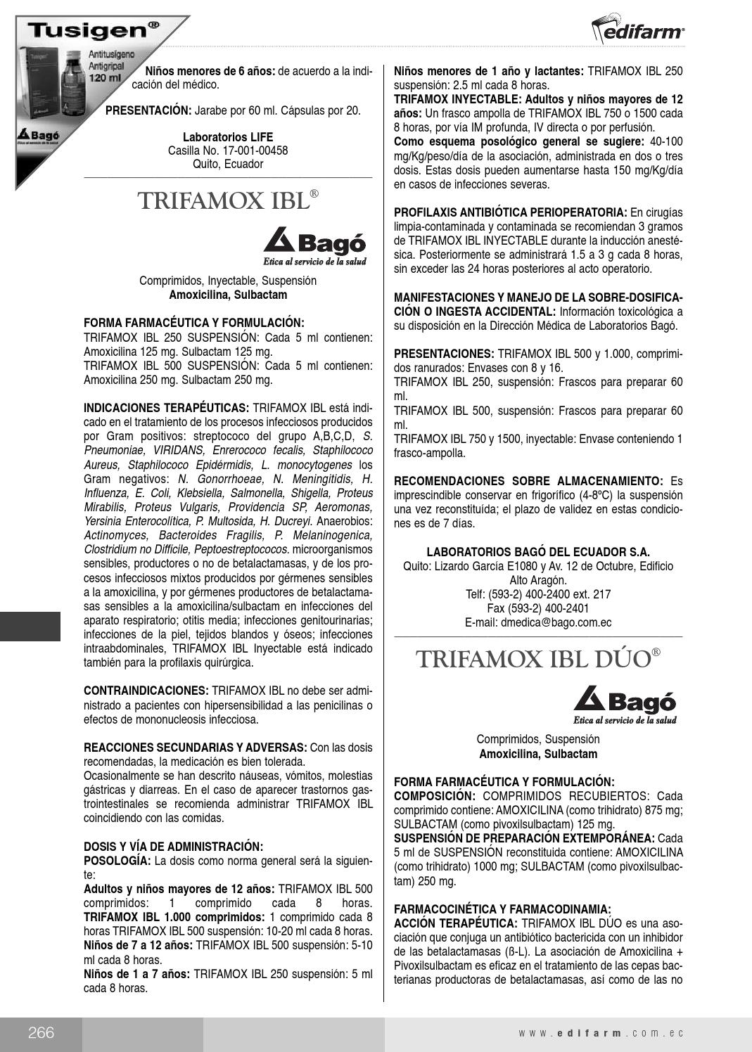Trifamox 500 amoxicilina para que sirve