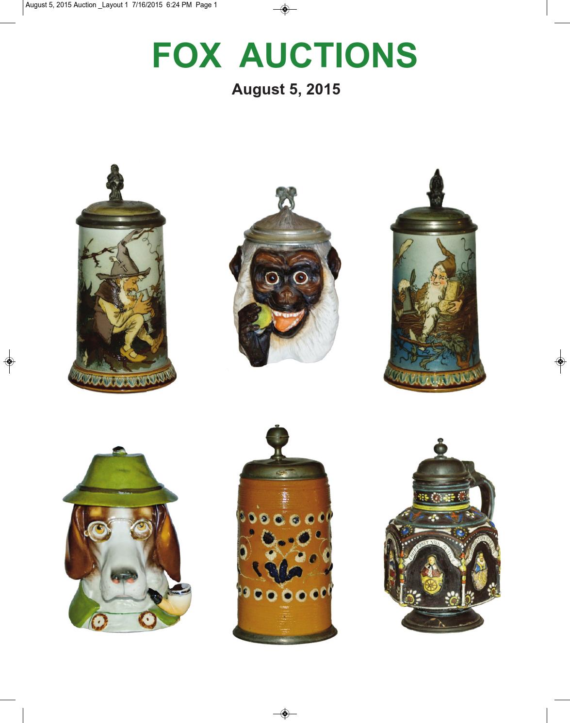 August 5, 2015 auction by Fox Auctions Issuu