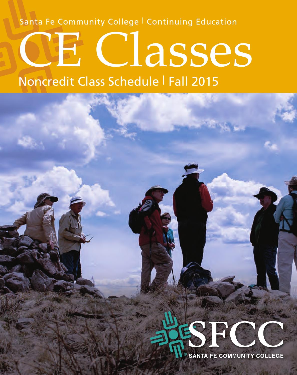 Continuing Education Classes Santa Fe Community College Fall 2015 By 