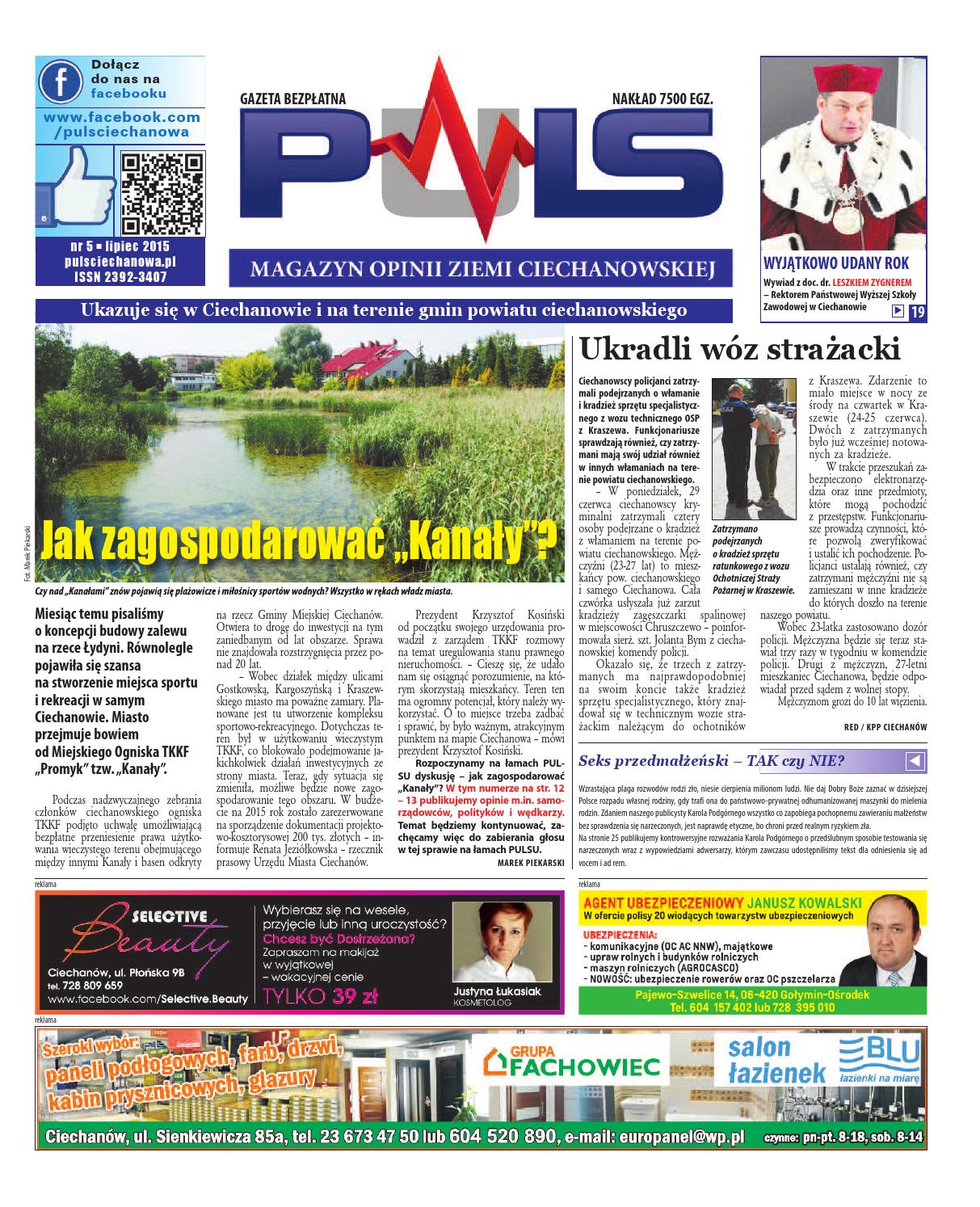 Puls Magazyn Opinii Ziemi Ciechanowskiej Nr 5 Lipiec 2015 R By