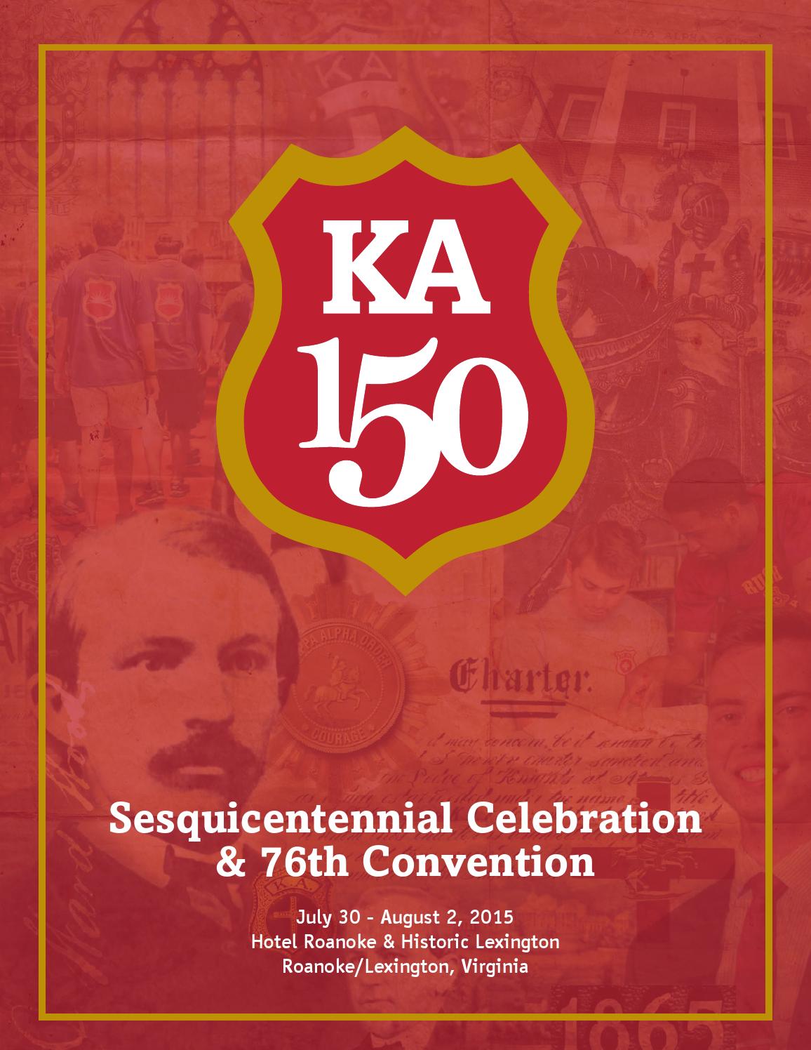 Sesquicentennial Celebration and 76th Convention Program by Kappa Alpha