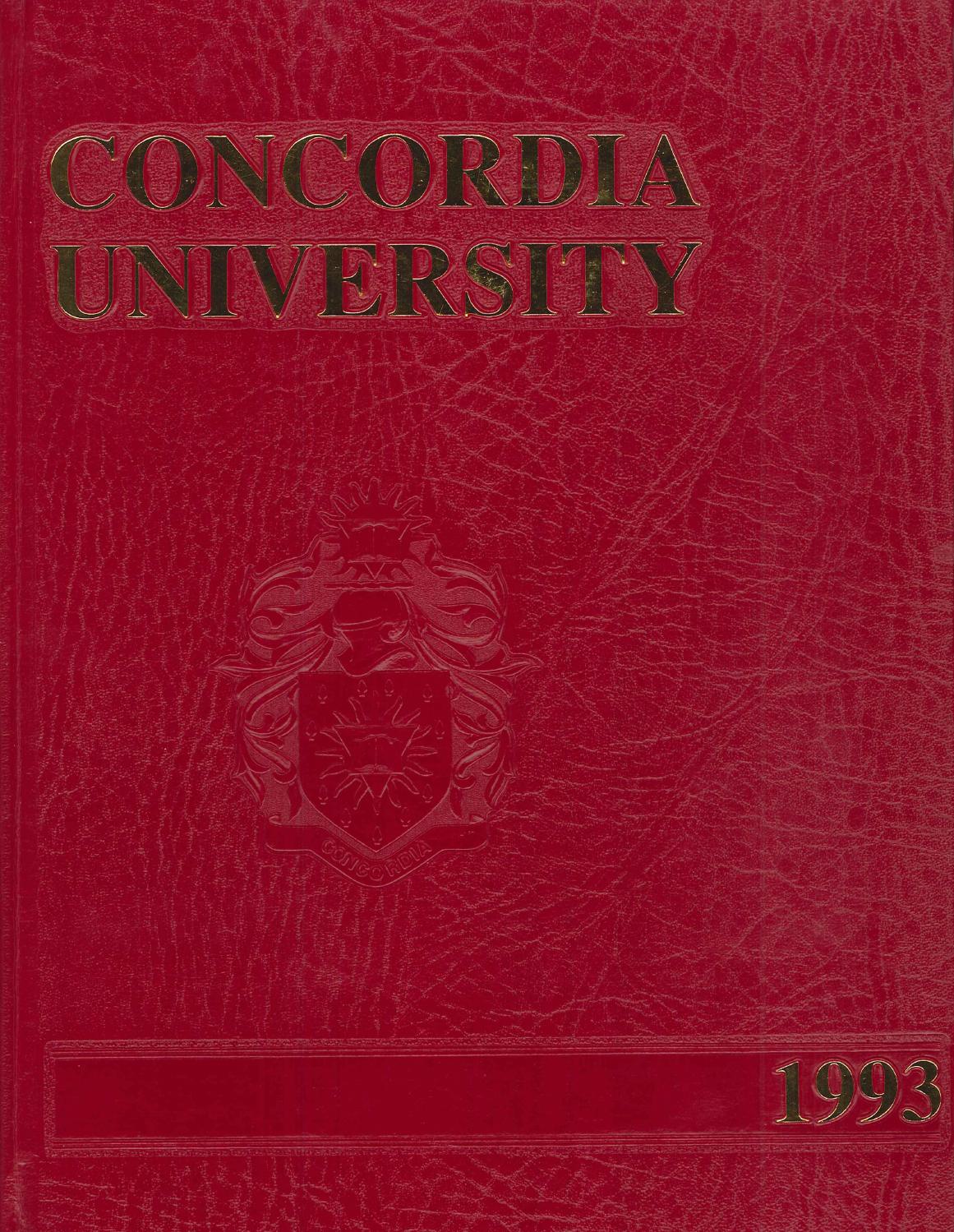Concordia University Yearbook, 1993 by Concordia University Advancement Issuu
