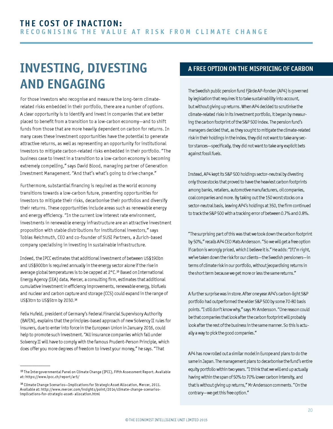 The Cost Of Inaction Recognising The Value At Risk From Climate Change By Fam Robert Bleeker Issuu