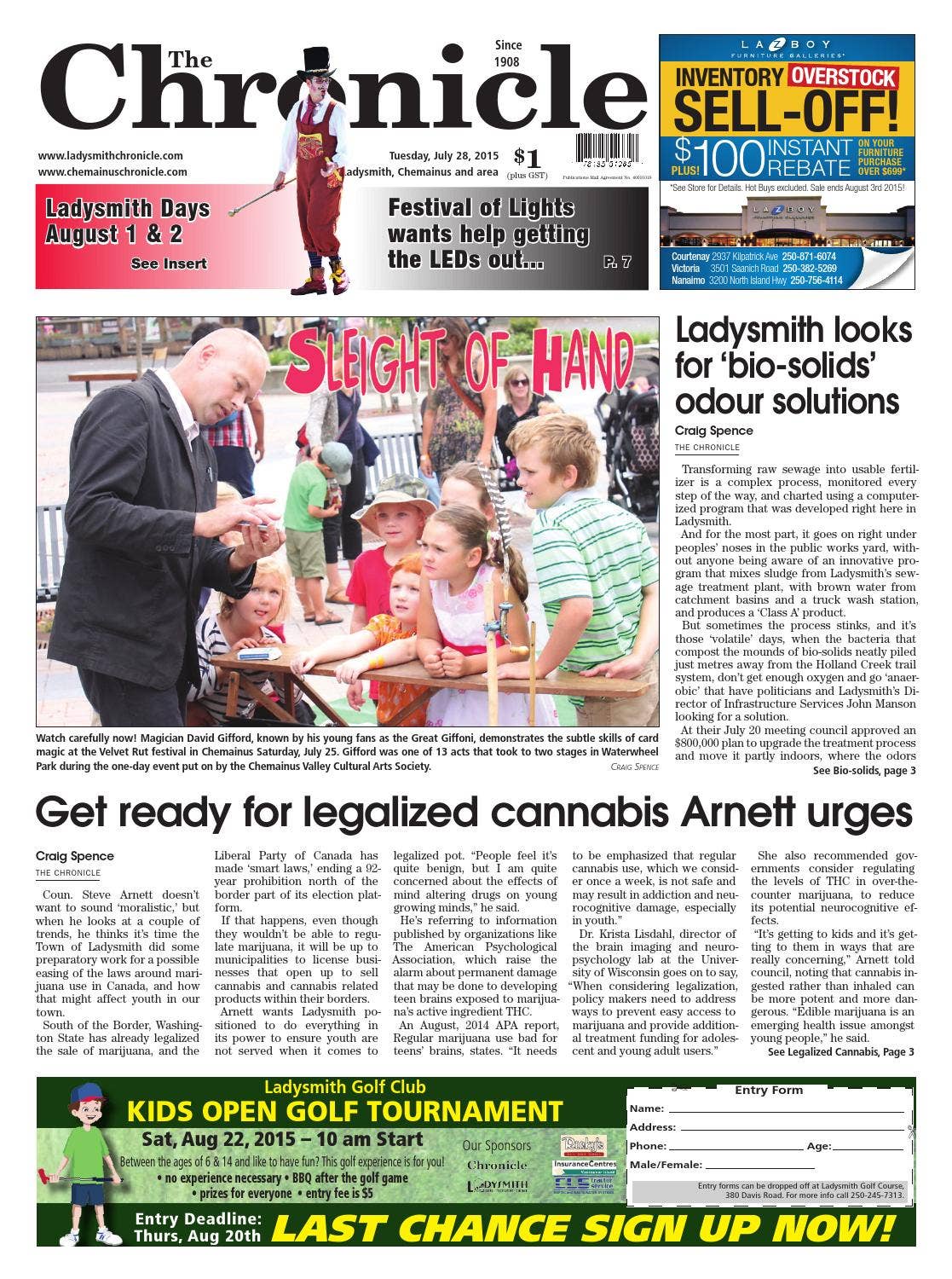 Ladysmith Chronicle, July 28, 2015 by Black Press Media Group - Issuu