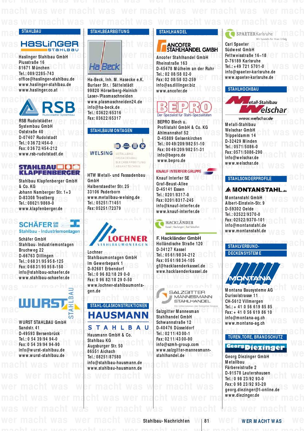 Stahlbau Nachrichten 2 14 By Verlagsgruppe Wiederspahn Issuu