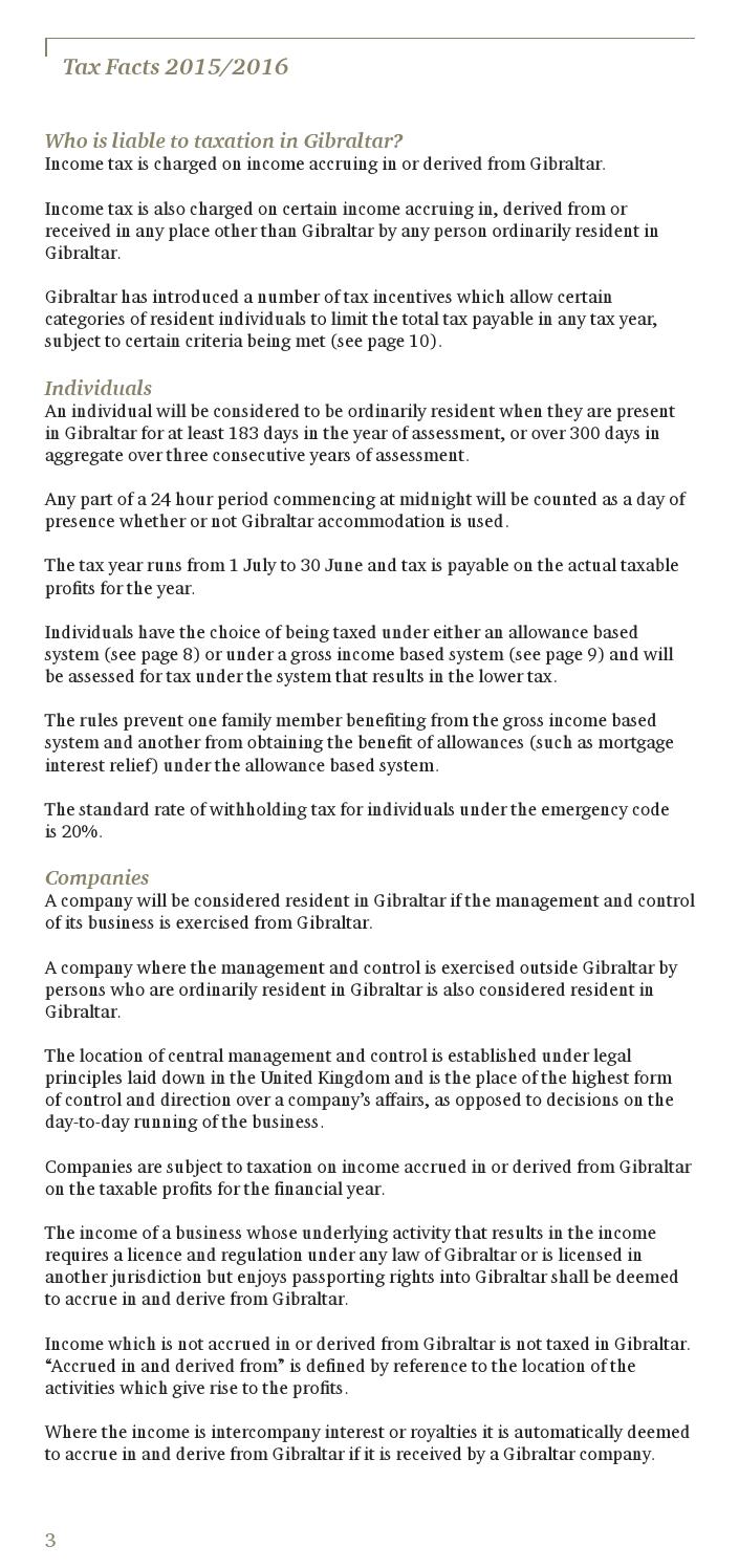 PwC Gibraltar Tax Facts 2015 2016 by Gibraltar Finance Issuu