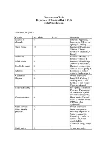 Manual 7 government of india 酒店 rating check list for 室内 designers 第 10 页
