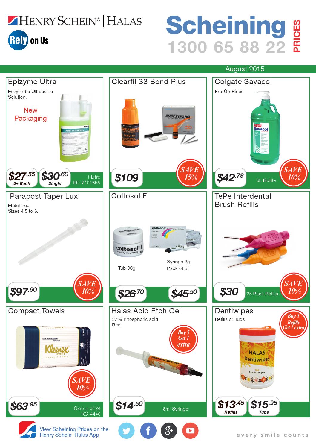 Scheining Prices by Henry Schein Australia Issuu