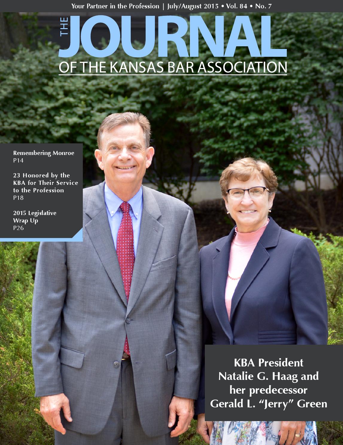 July/August 2015 Journal by Kansas Bar Association Issuu