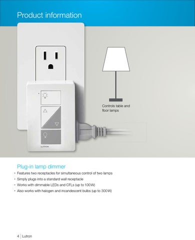 Lutron Caseta 灯饰手册 第 6 页
