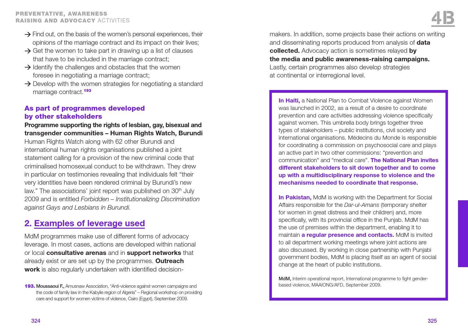 Guide gender based violence prevention and reponse : A methodological ...