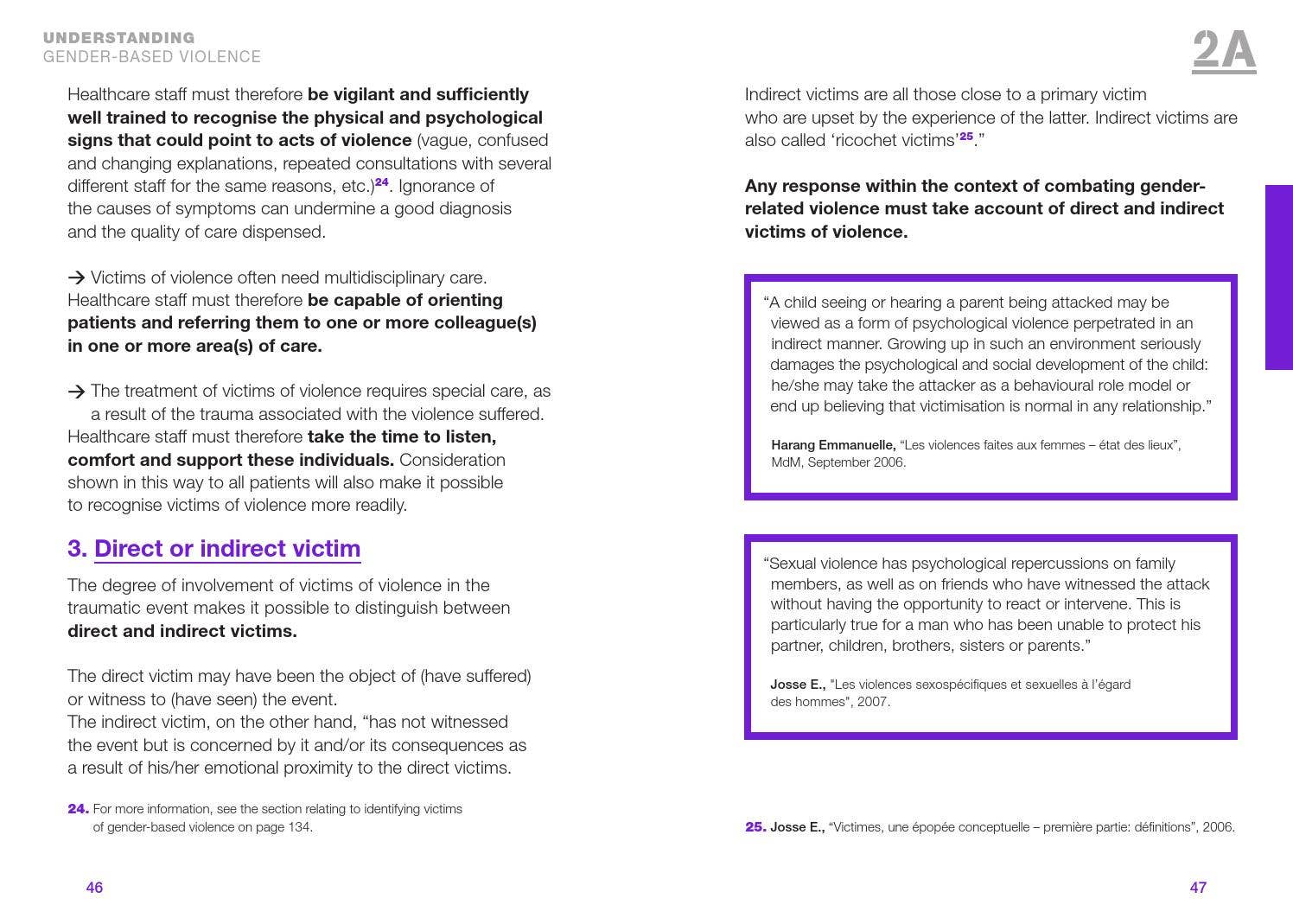 Guide gender based violence prevention and reponse : A methodological ...