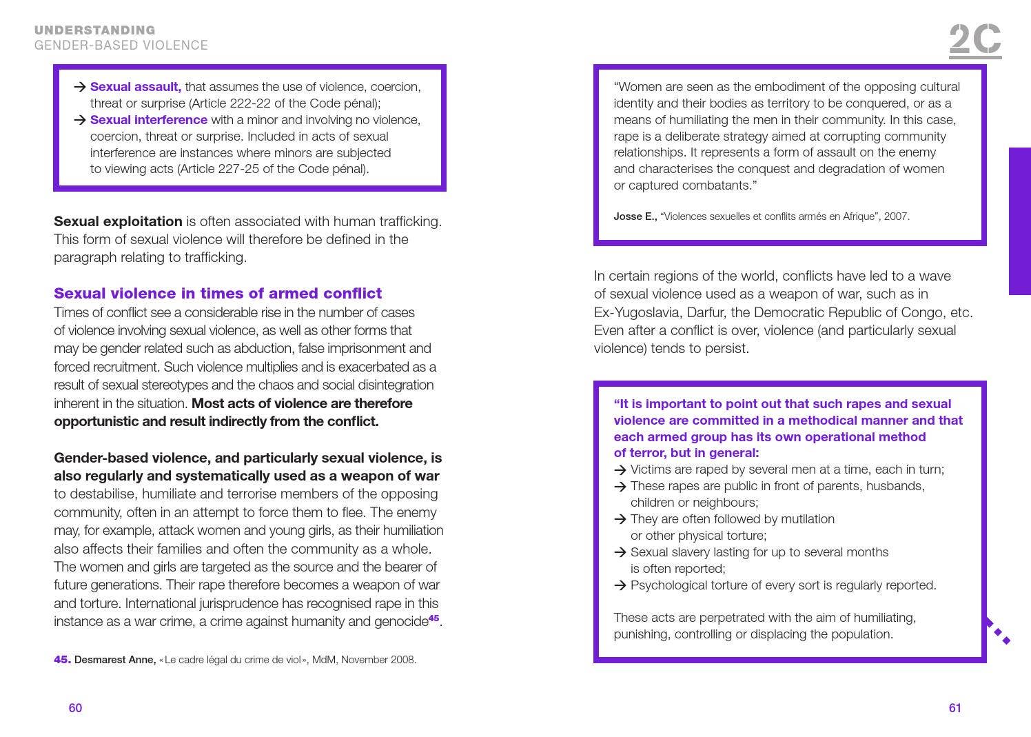 Guide gender based violence prevention and reponse : A methodological ...