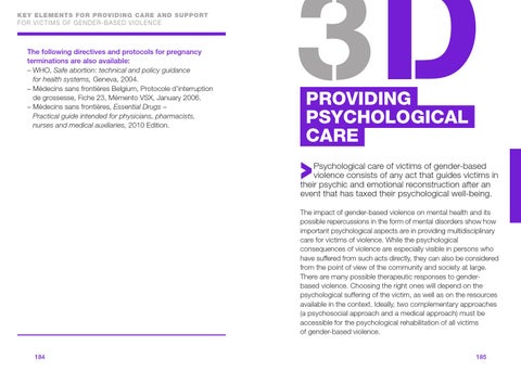Guide gender based violence prevention and reponse : A methodological ...