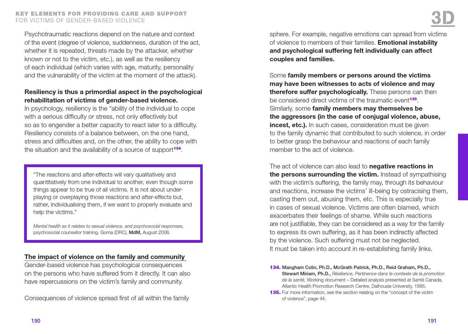 Guide gender based violence prevention and reponse : A methodological ...
