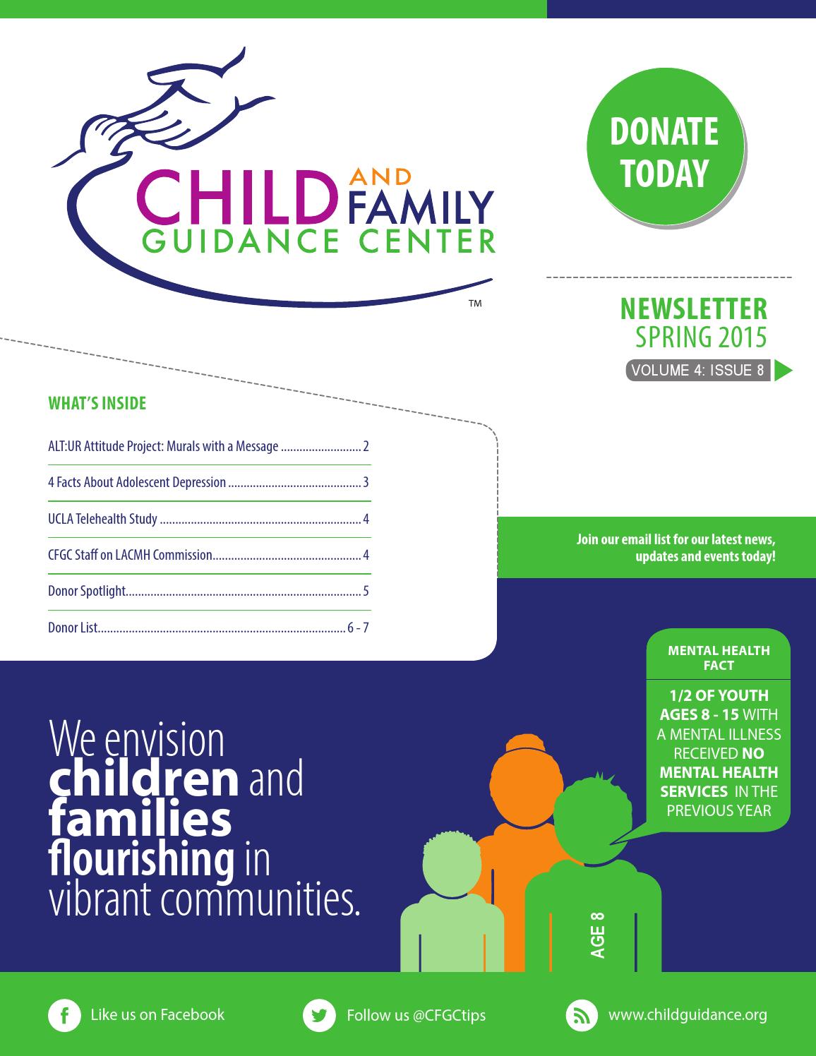 CFGC Spring 2015 Newsletter by Child and Family Guidance Center CFGC