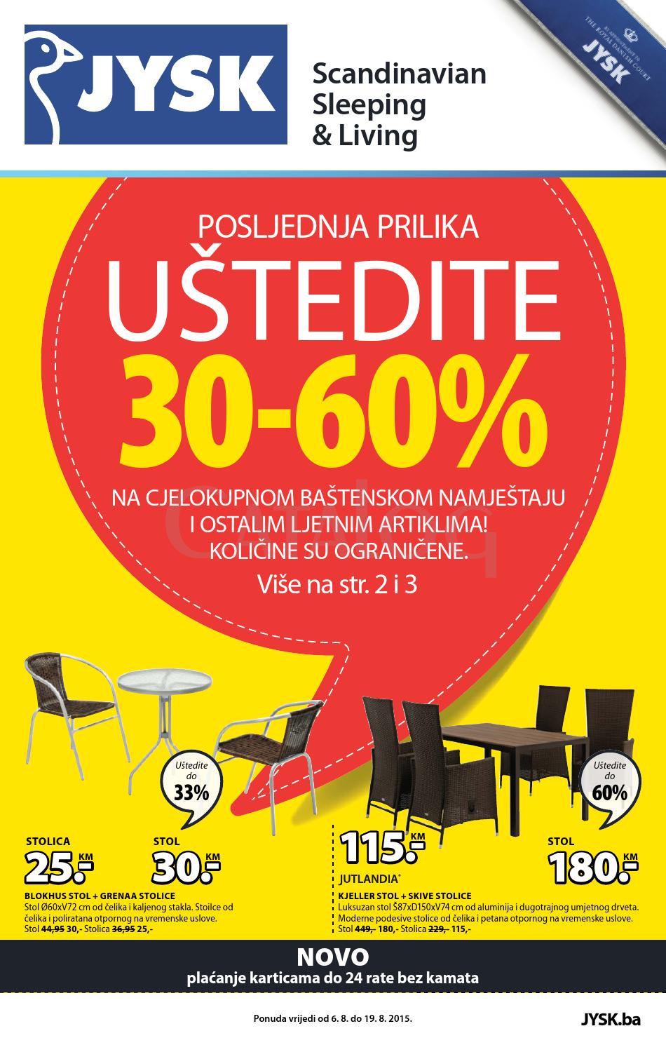 Jysk bih katalog akcija od 06 19 08 2015 by Catalog.hr Issuu