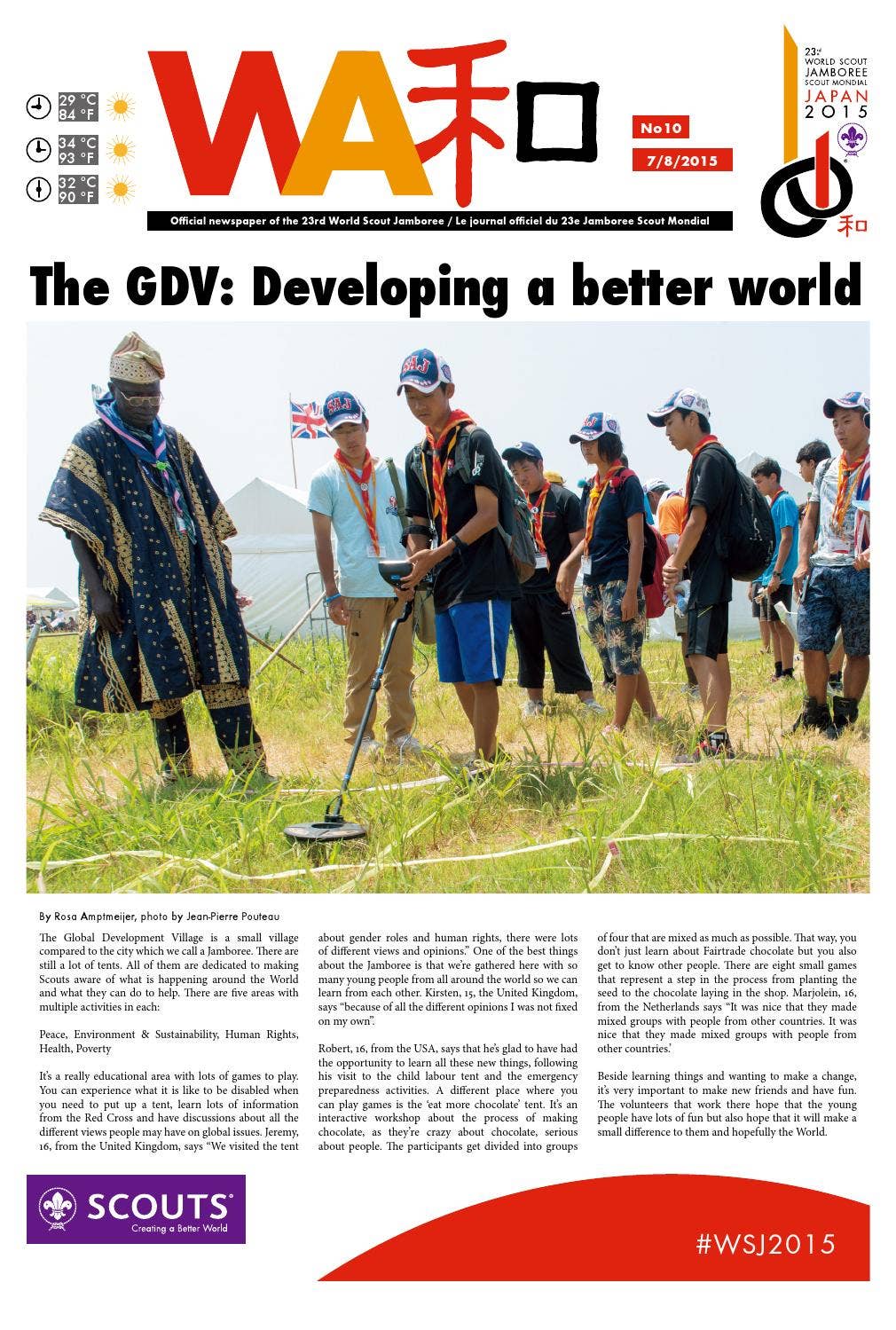 WSJ2015 WA #10 - the 23rd World Scout Jamboree newspaper, no 10 by World  Organization of the Scout Movement - Issuu