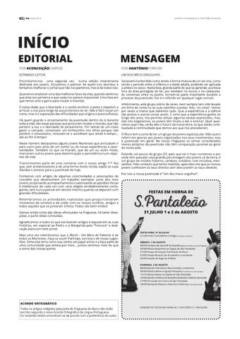 Boletim informativo da Junta 德文 Freguesia 德文 S. Cristóvão do Muro - Ed.2 第 2 页