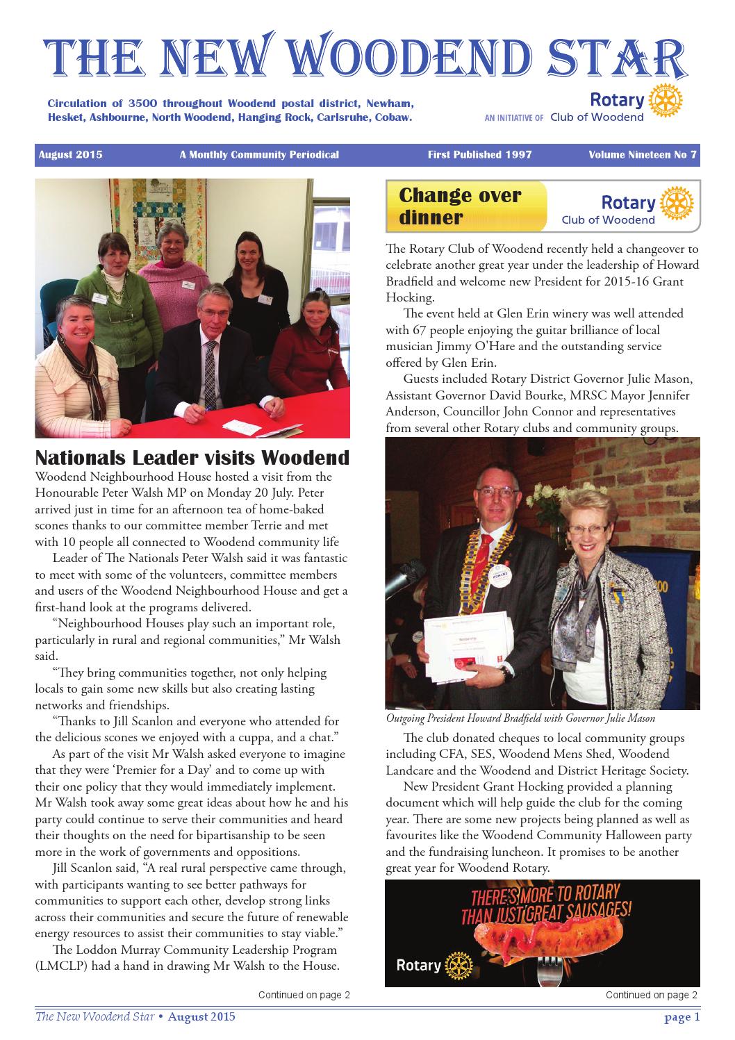 The New Woodend Star August 2015 By The New Woodend Star Issuu