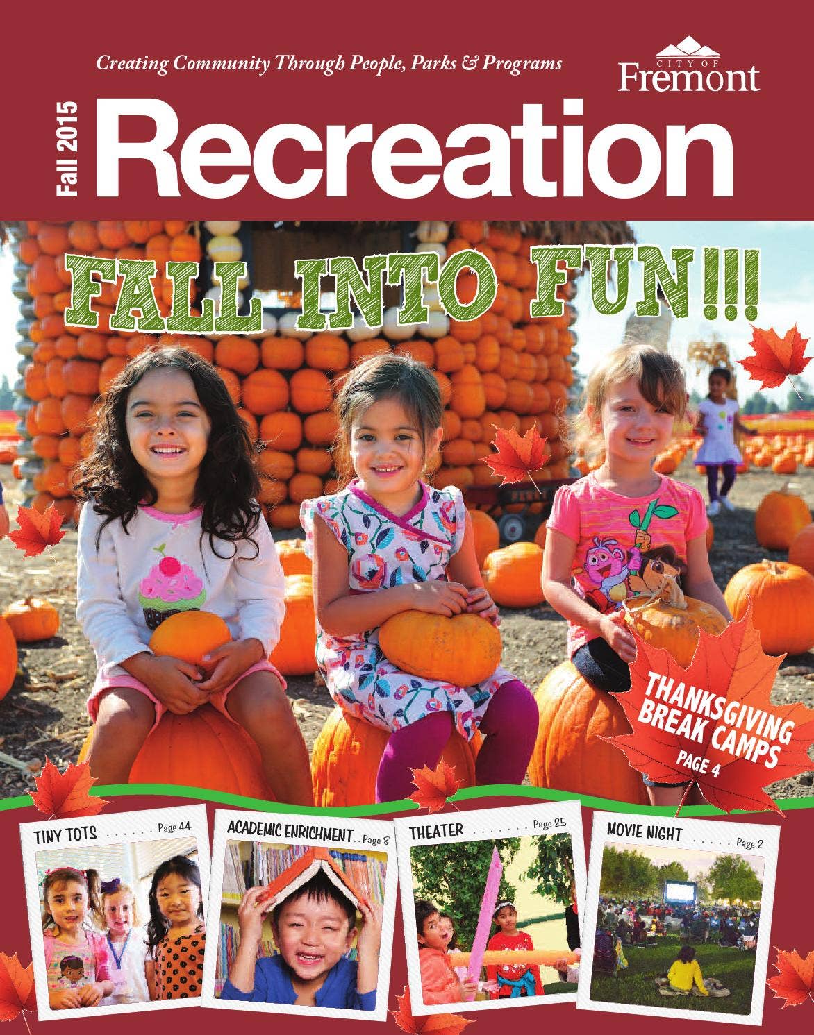 Recreation Guide: Early Fall 2015 by City of Fremont Parks & Recreation ...