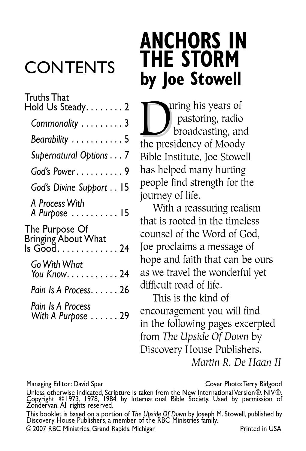 Anchors In The Storm Discovery Series by Our Daily Bread Ministries