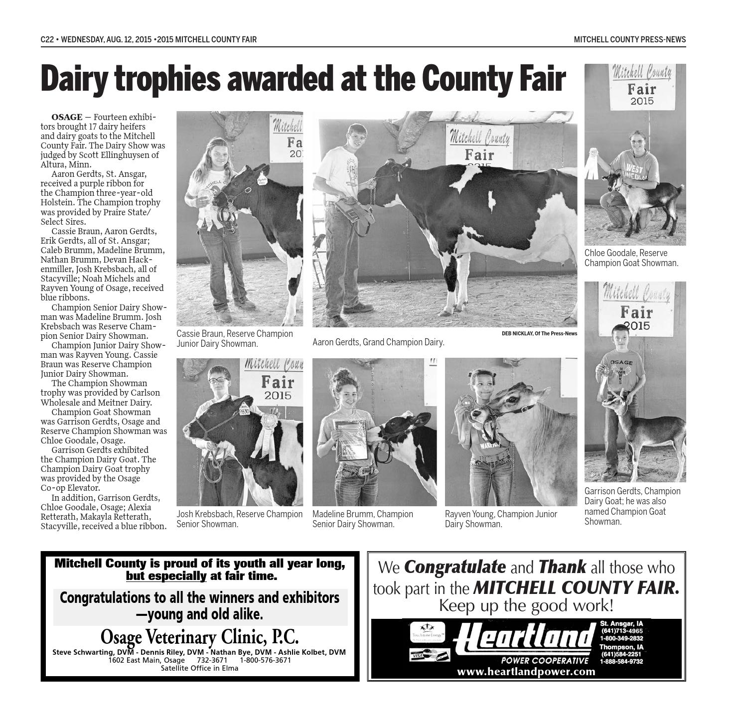 2015 Mitchell County Fair by Globe Gazette Issuu