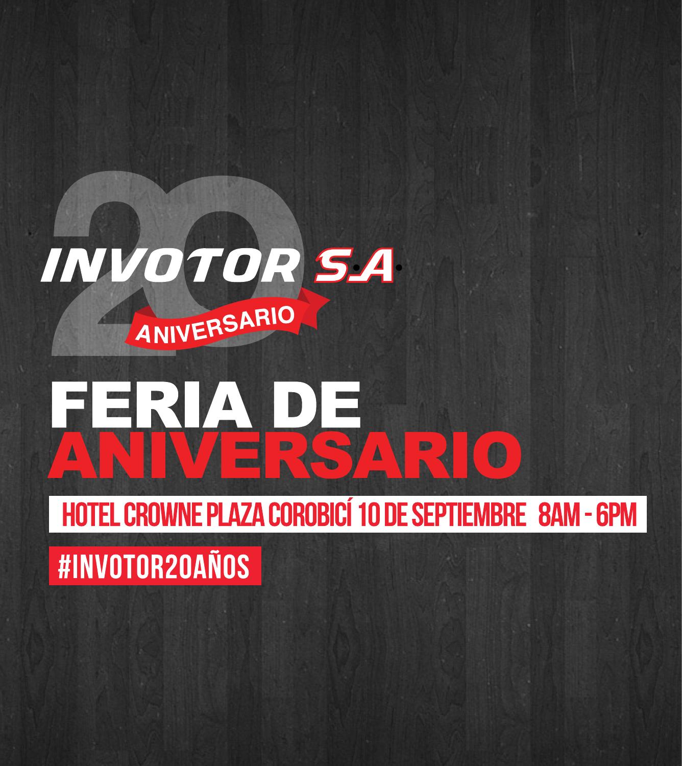 Feria aniversario invotor cronograma digital by INVOTOR, S.A. - Issuu