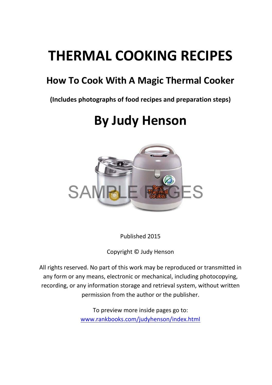 Thermal Cooking Recipes How to Cook With a Magic Thermal Cooker [Ebook
