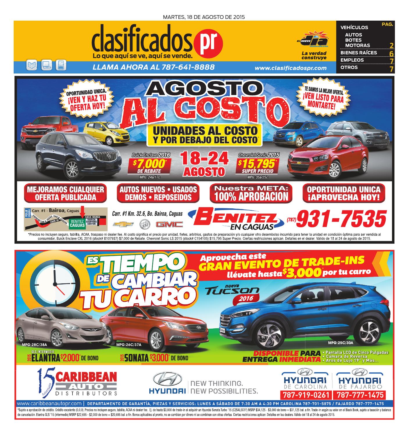 ClasificadosPR 08 18 2015 by Issuu