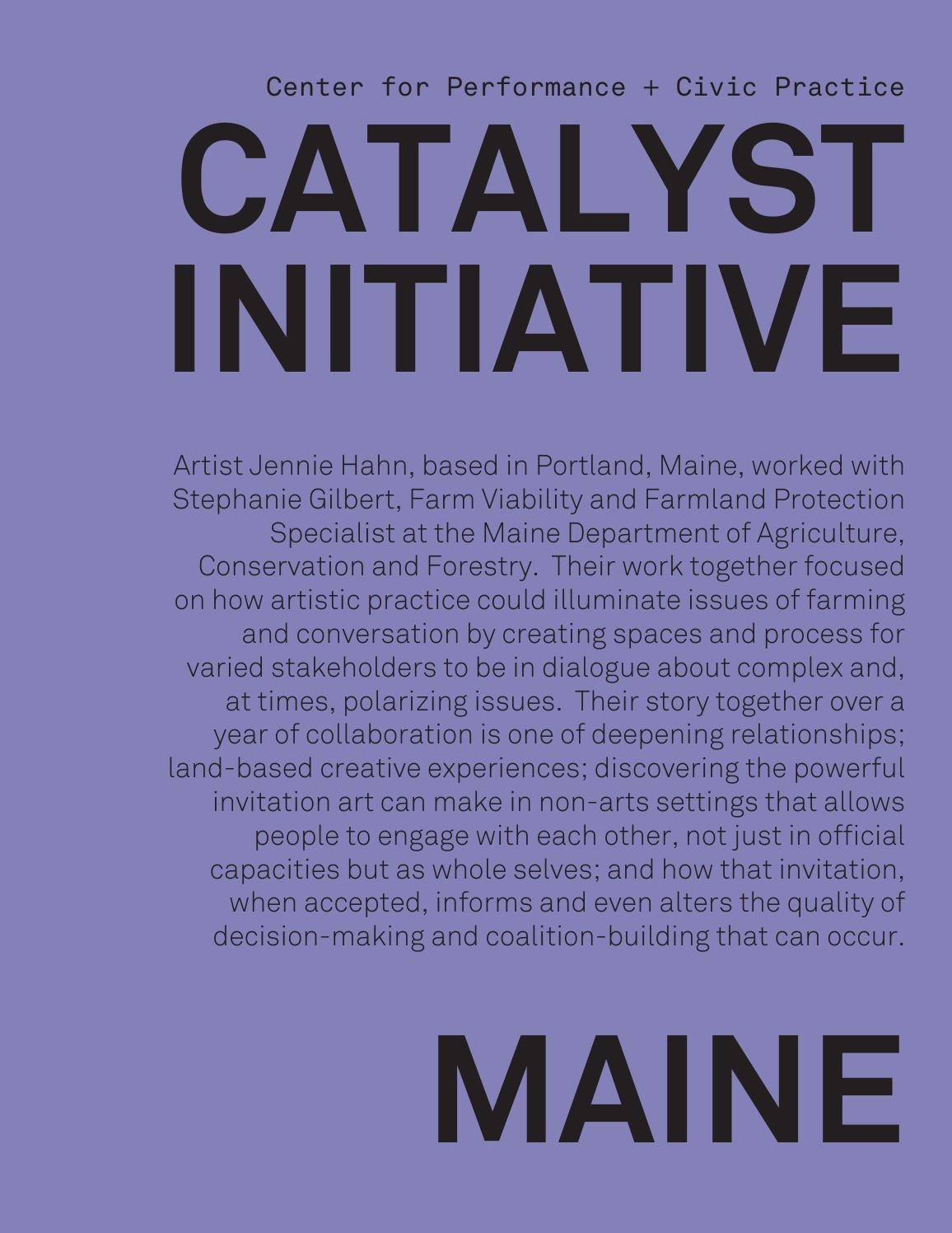 Catalyst Initiative Maine 2015 by Center for Performance and Civic