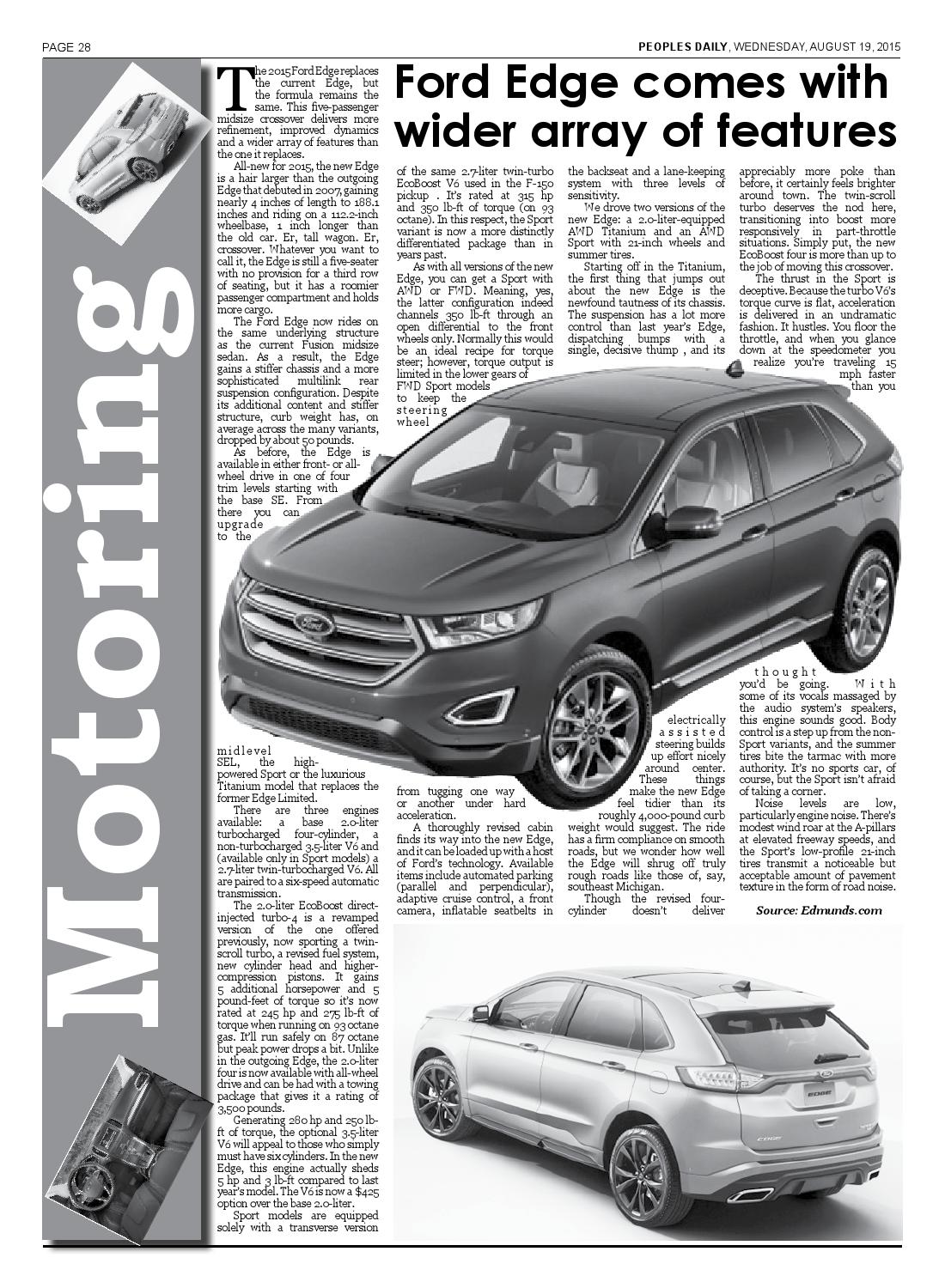 new edge ford on Wednesday August 19th 2015 Edition By Peoples Media Limited Issuu