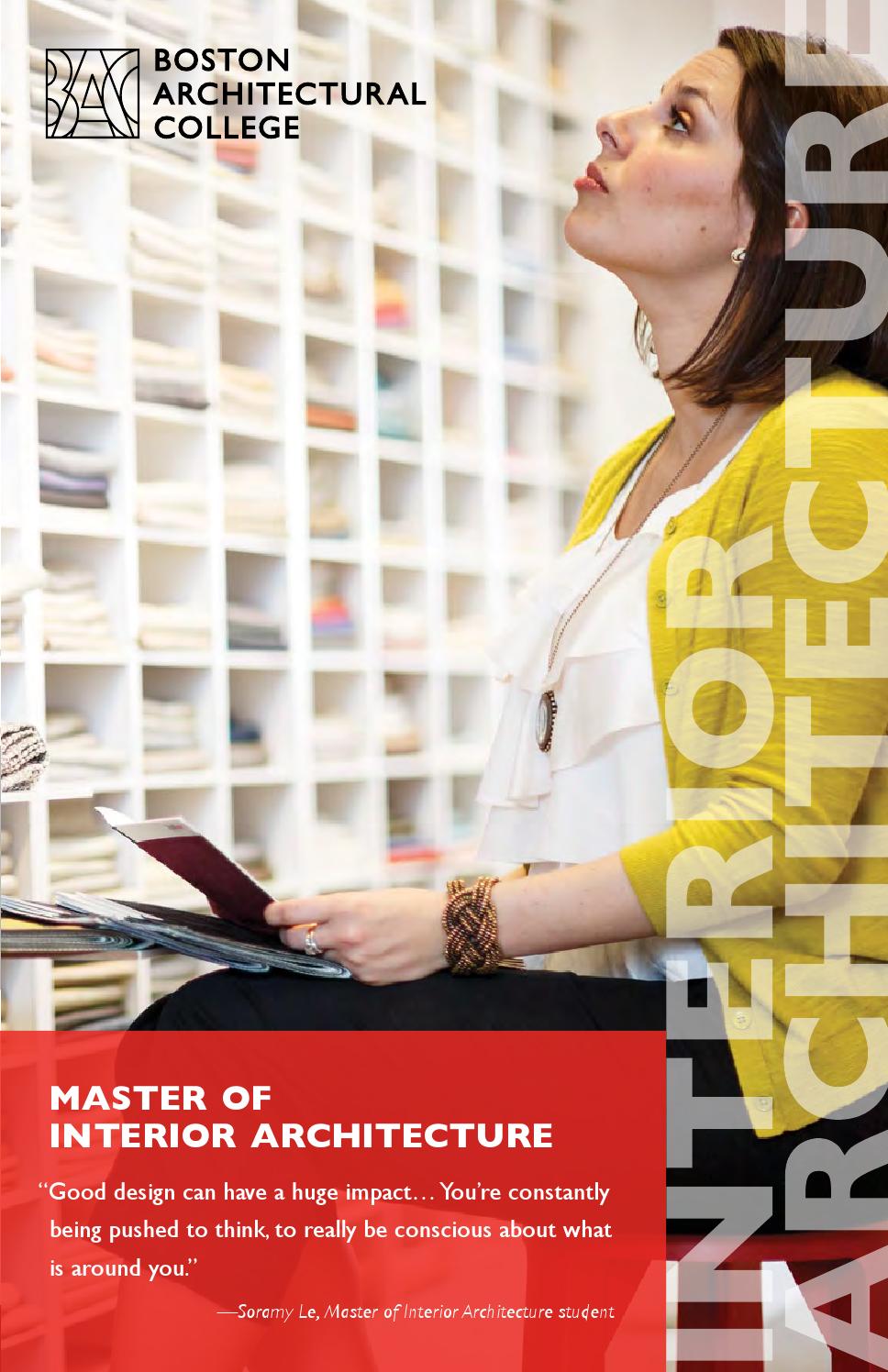 Master of Interior Architecture by Boston Architectural College Issuu