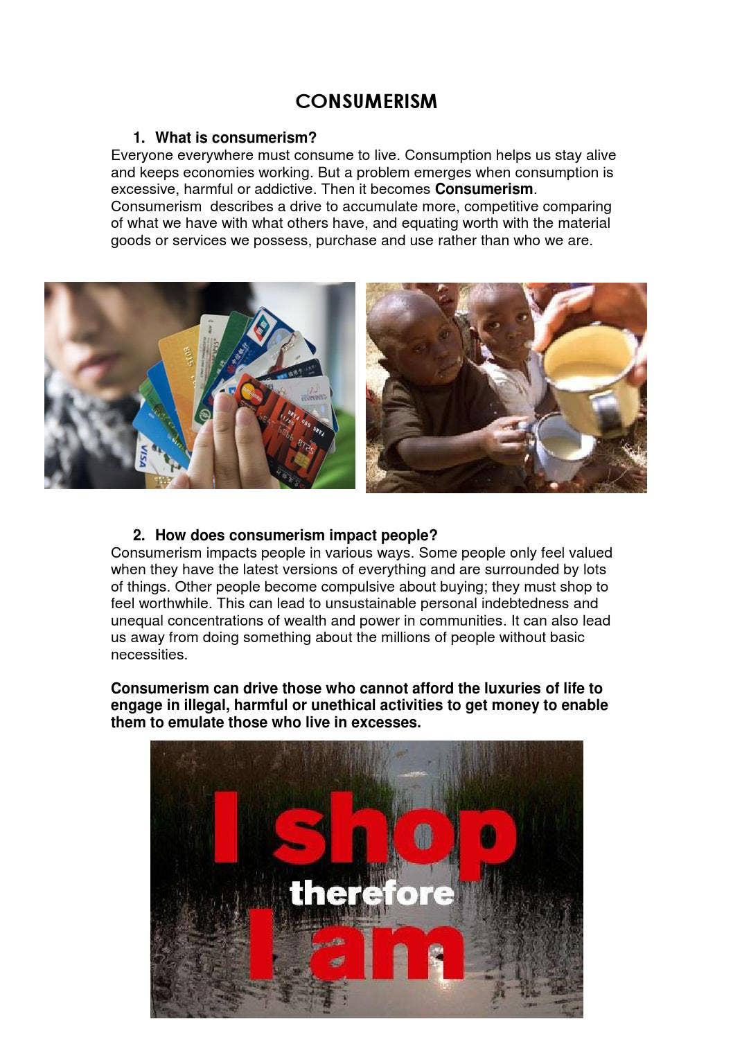 Consumerism Report by International Social Justice Commission - The ...